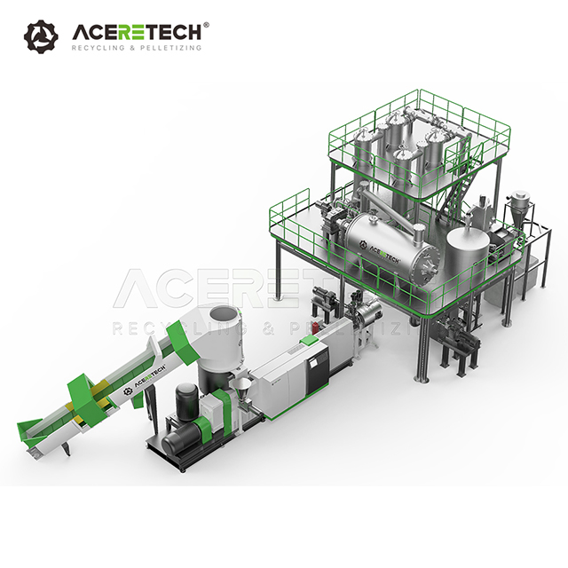 LSP Warm Service Pet Plastic Recycling Machine With Liquid State Polymerization System
