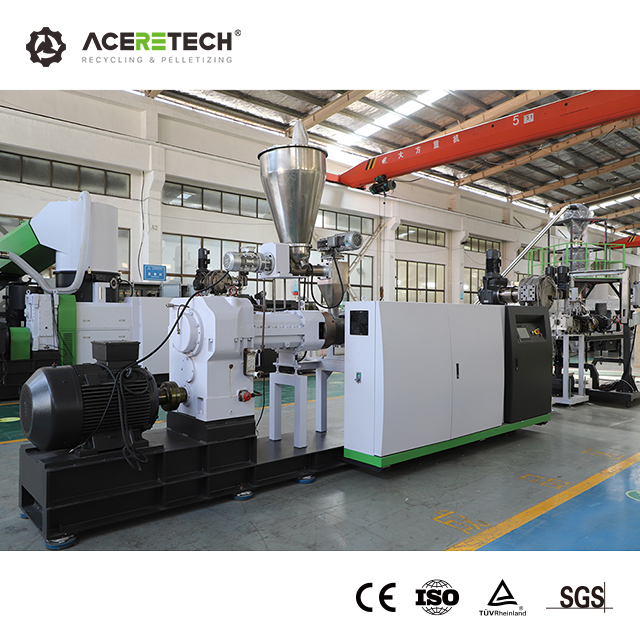 ACT High Capacity Plastic Recycling Single Screw Extruder And Pelletizing System